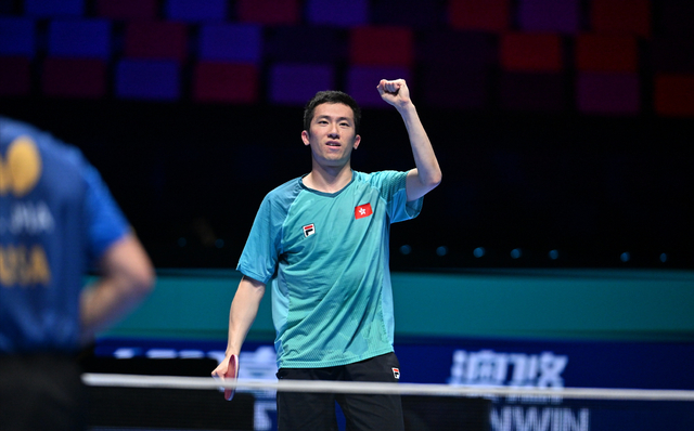 澳门乒乓球世界杯首日林兆恒爆冷击败卡纳克贾